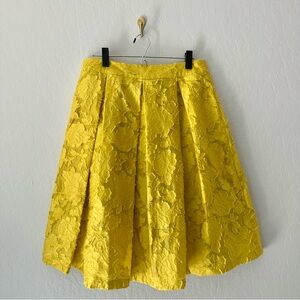 Elegant Yellow Floral Skirt